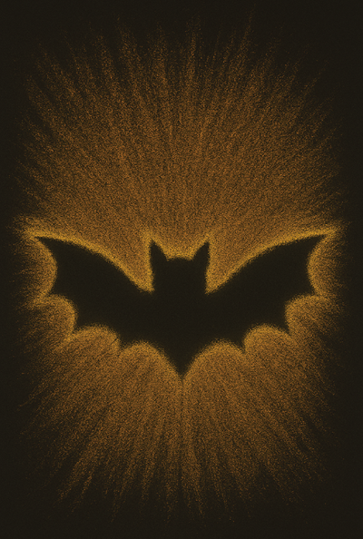 Chalk pastel art - halloween bat