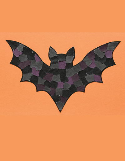 Collage art - halloween bat