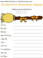Wee Witch Anagram Puzzles