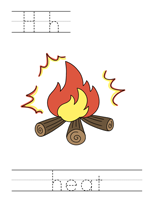 Printable print practice worksheet - Hh heat