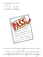 Printable print practice worksheet - Qq qualifying