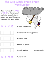 Wee Witch Word Ladder Puzzles