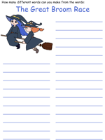 Wee Witch Word Mine Puzzles