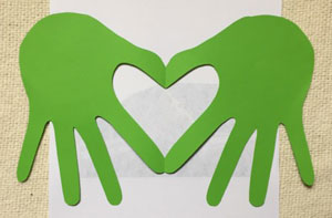 mother's day handprint card