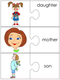 Mother's day jigsaw word match