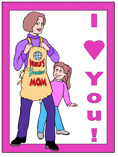 I love you - mother's day coloring page