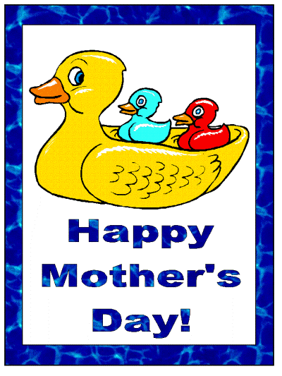 mother's day coloring page of ducklings