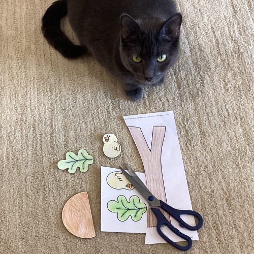 Spring Branch with Bird Nest Paper Craft - cut out the template pieces