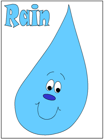 labeled raindrop poster for spring