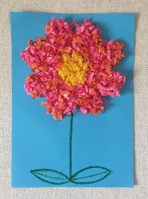 tissue paper flowers