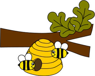 summer branch, beehive and bumblebees paper craft