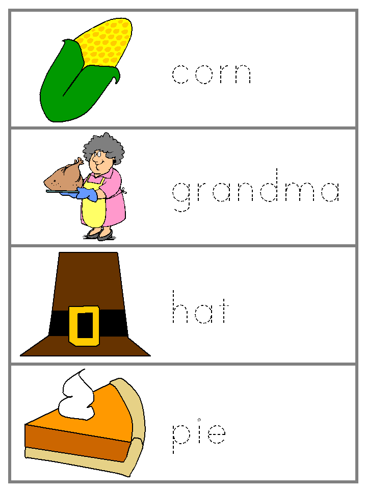 Thanksgiving Word Wall Words