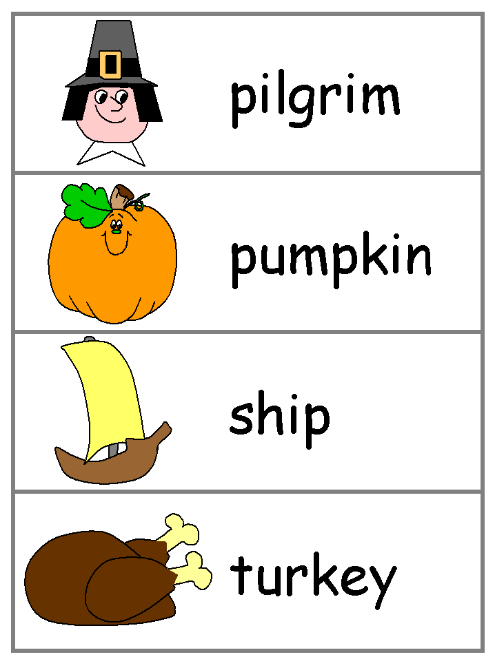 Thanksgiving Word Wall Words