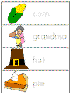 Thanksgiving Word Wall Words