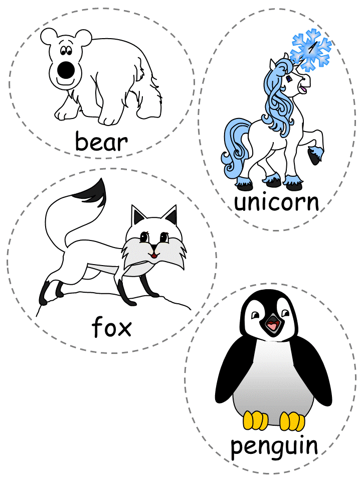winter printable felt board characters
