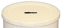 Cut a small slit in the middle of the lid.