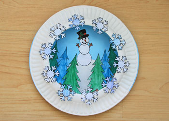 Winter Scene Paper Plate Craft