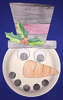 frosty the snowman paper plate craft