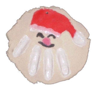 Santa Hand Ornament