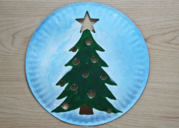 paper plate christmas tree