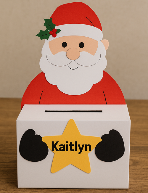 Santa Box for Christmas Cards, Candies and Cookies