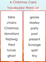 A Christmas Carol Vocabulary words