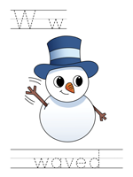 Printable print practice worksheet - Ww waved