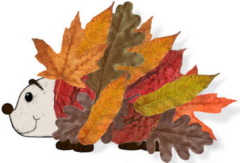 Autumn leaf hedgehog craft